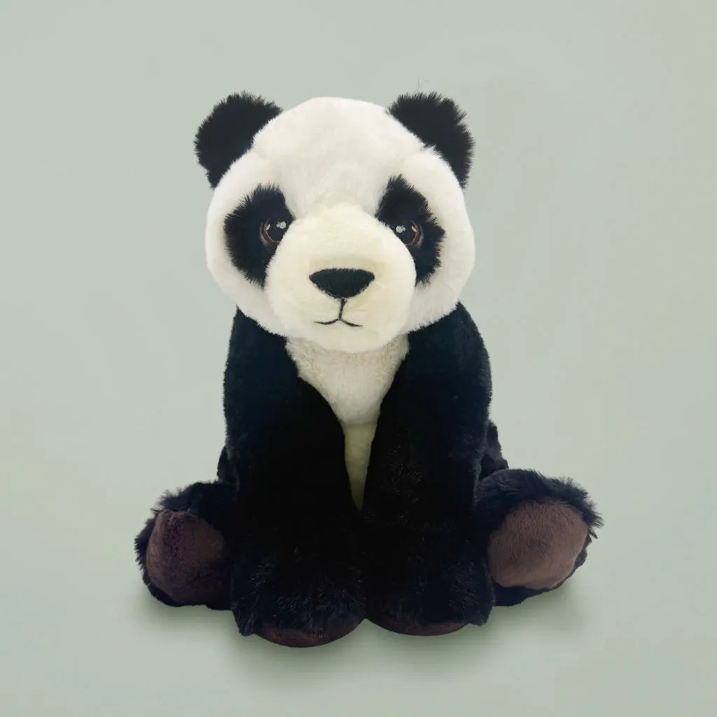 Parker Panda Soft Toy with Personalised Knitted Blanket, Grey