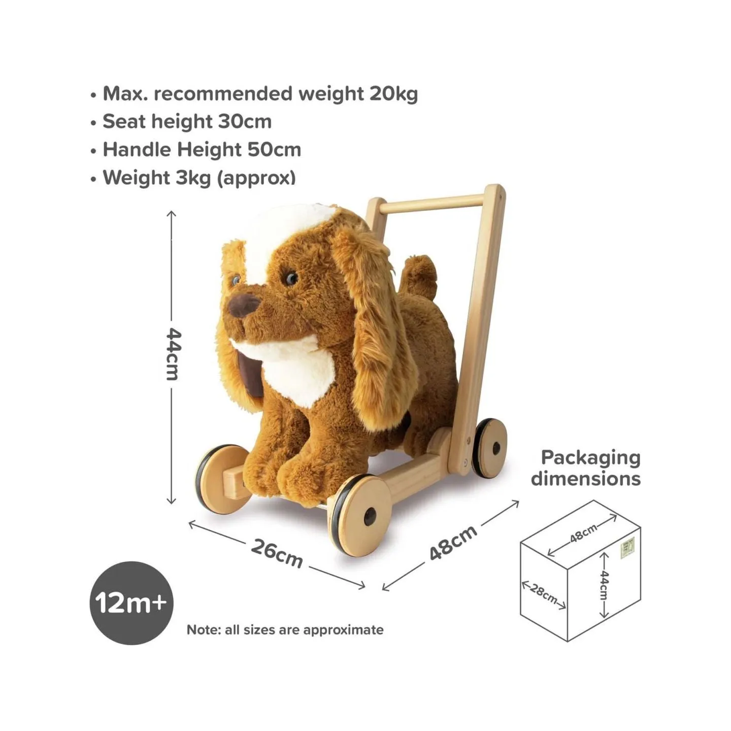 Peanut Dog Push Along