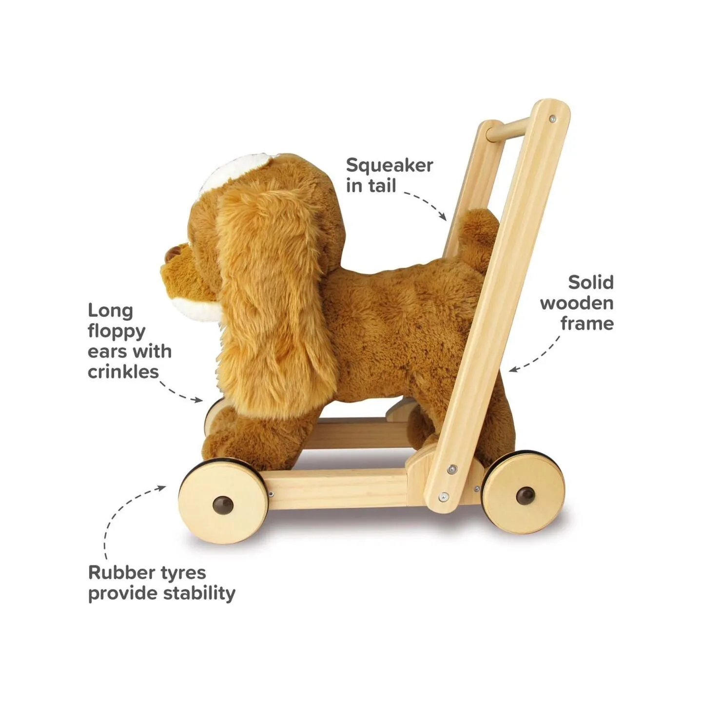Peanut Dog Push Along
