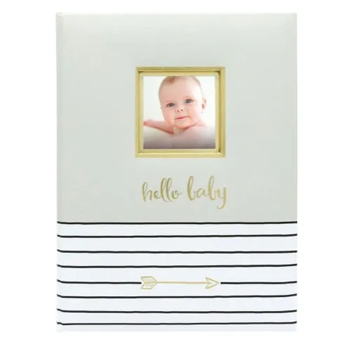 Pearhead - Hello Baby Book | Grey