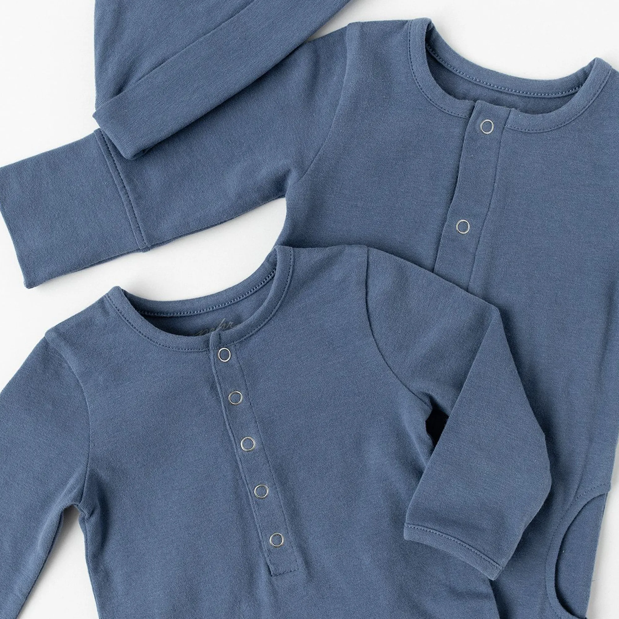 PEHR Organic Cotton Essential One-Piece - Cloud Blue