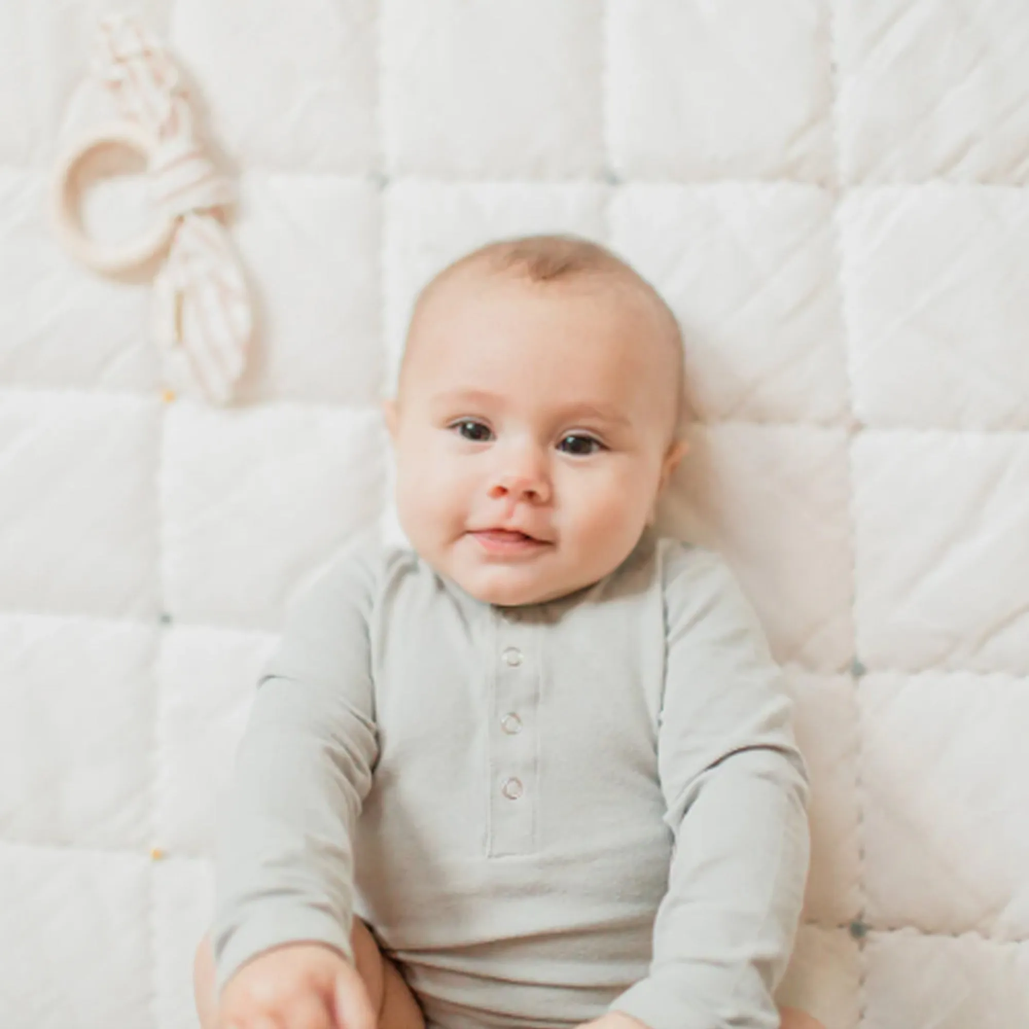 PEHR Organic Cotton Essential One-Piece - Soft Sea