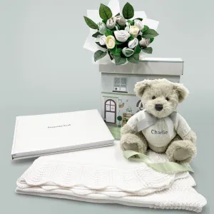 Personalised Baby Blessings Keepsake Hamper with Berkeley Bear