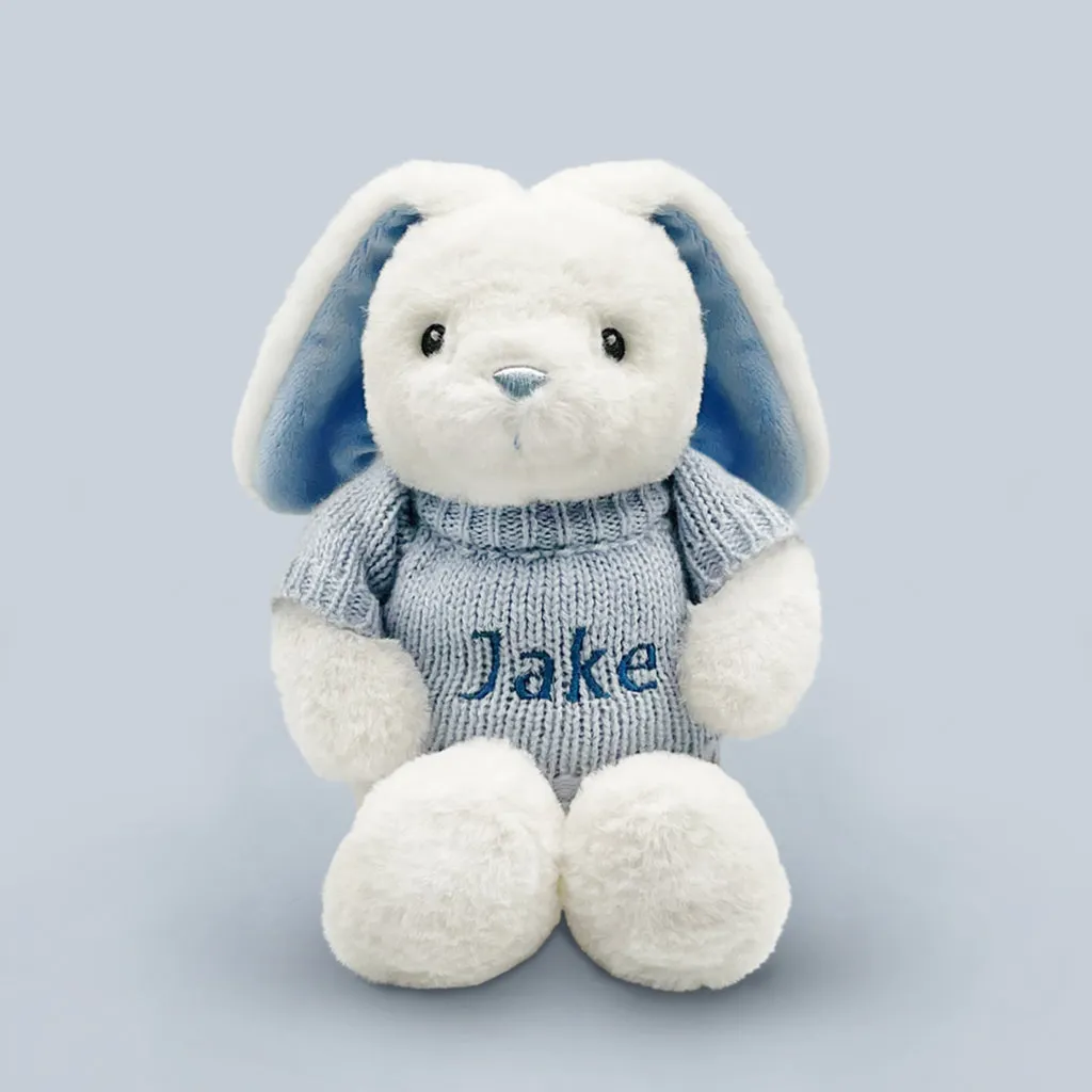 Personalised Blue Bunny and Little Love Money Box