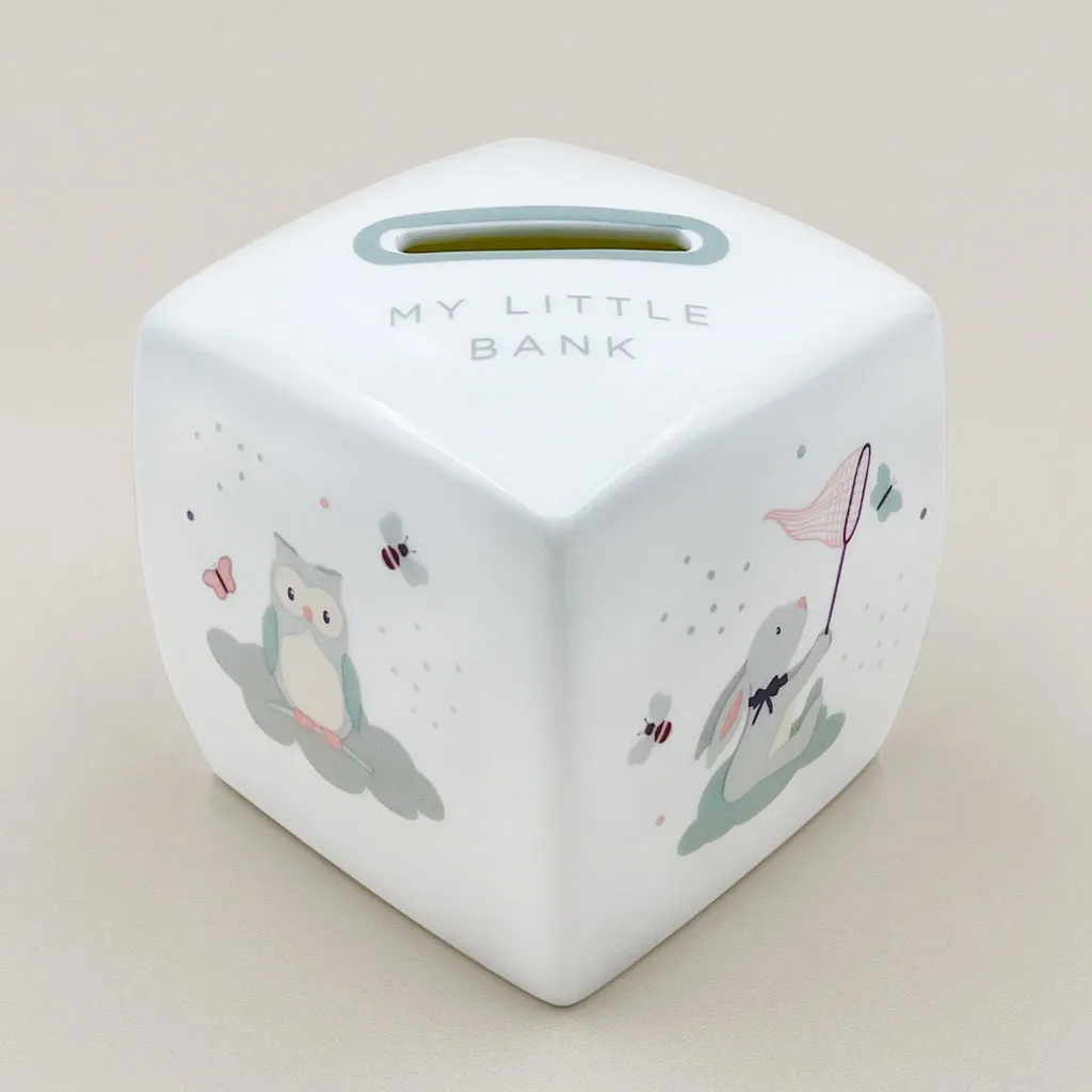 Personalised Blue Bunny and Little Love Money Box