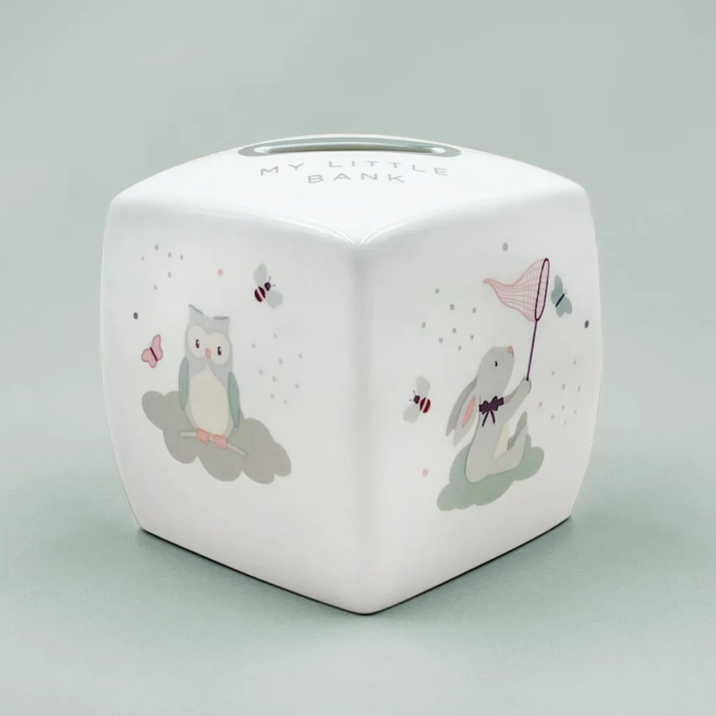 Personalised Blue Bunny and Little Love Money Box