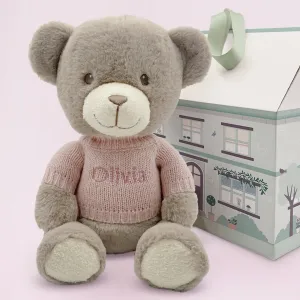 Personalised Frankie Bear, Pink
