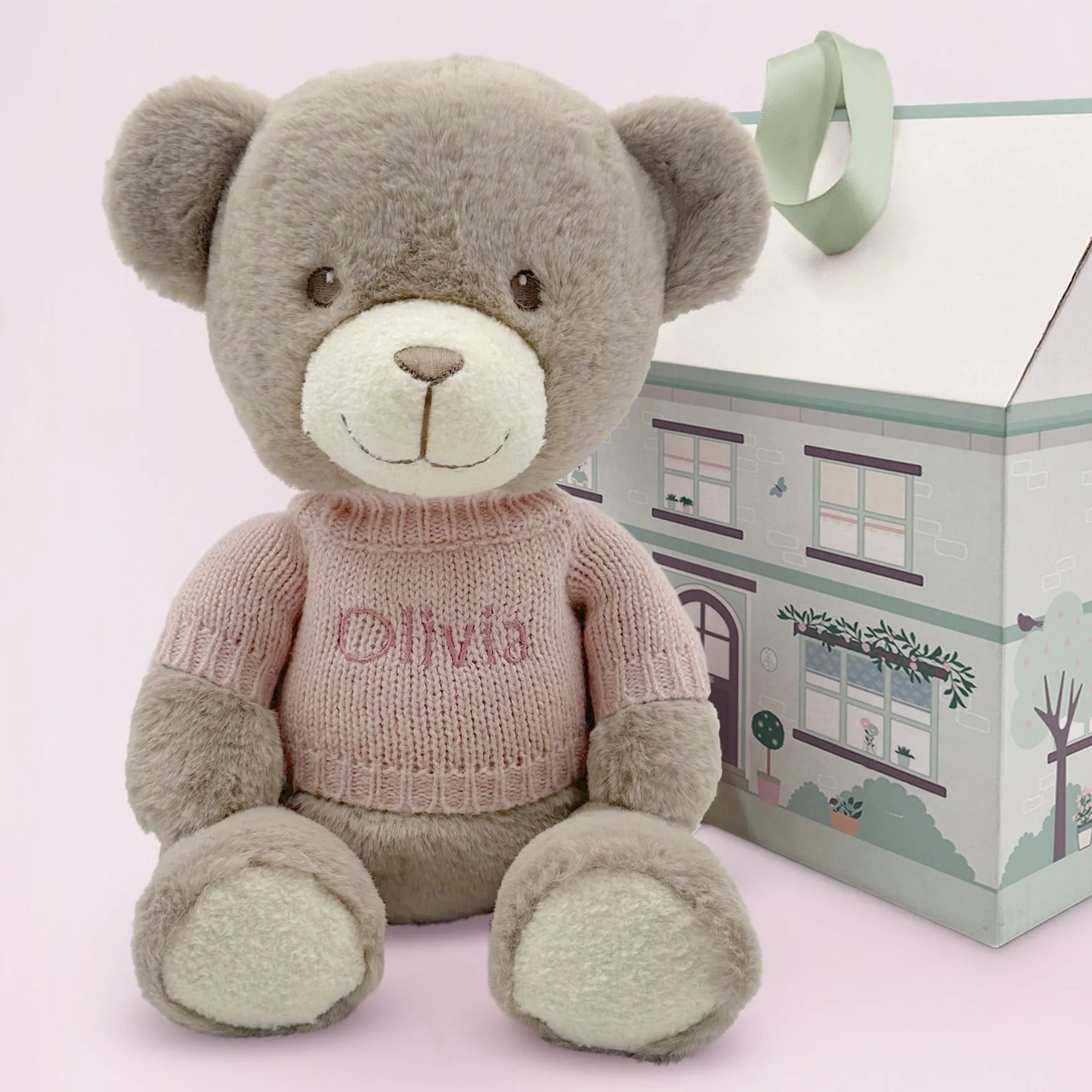 Personalised Frankie Bear, Pink