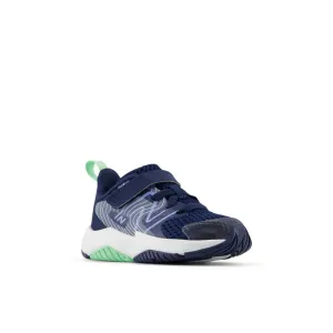 Rave Run v2 Bungee Lace with Top Strap - NB Navy with Electric Sky and Sweetgrass - Big Kids