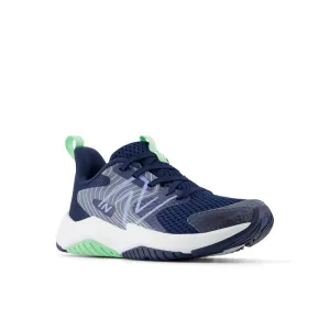 Rave Run v2 - NB Navy with Electric Sky and Sweetgrass - Little Kids