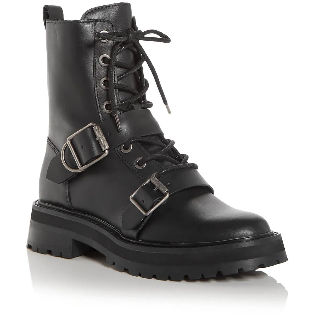 Ronson Womens Lace Up Lug Sole Combat & Lace-Up Boots