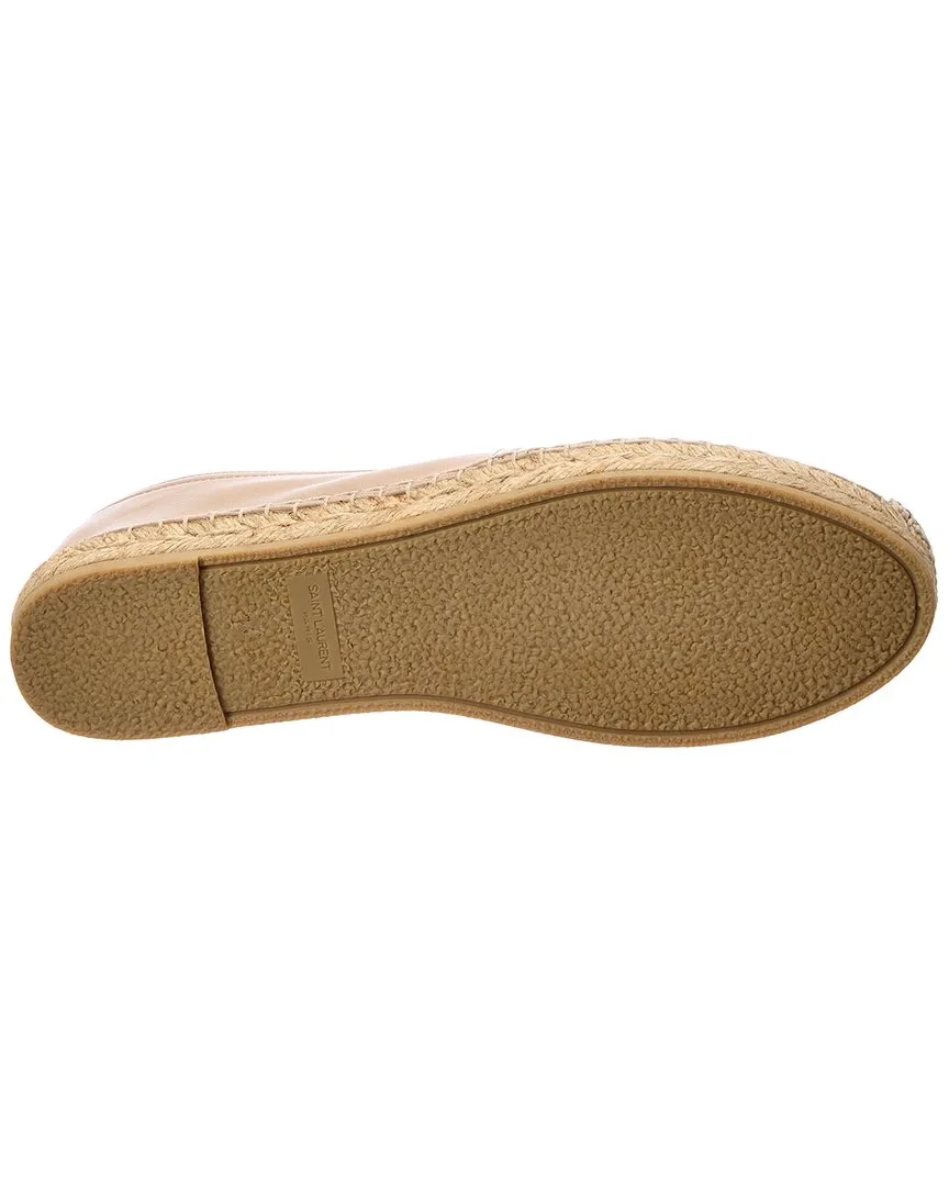 Saint Laurent Monogram Leather Espadrille