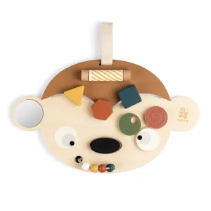 Sebra, Maci Monkey, Wooden Activity Panel