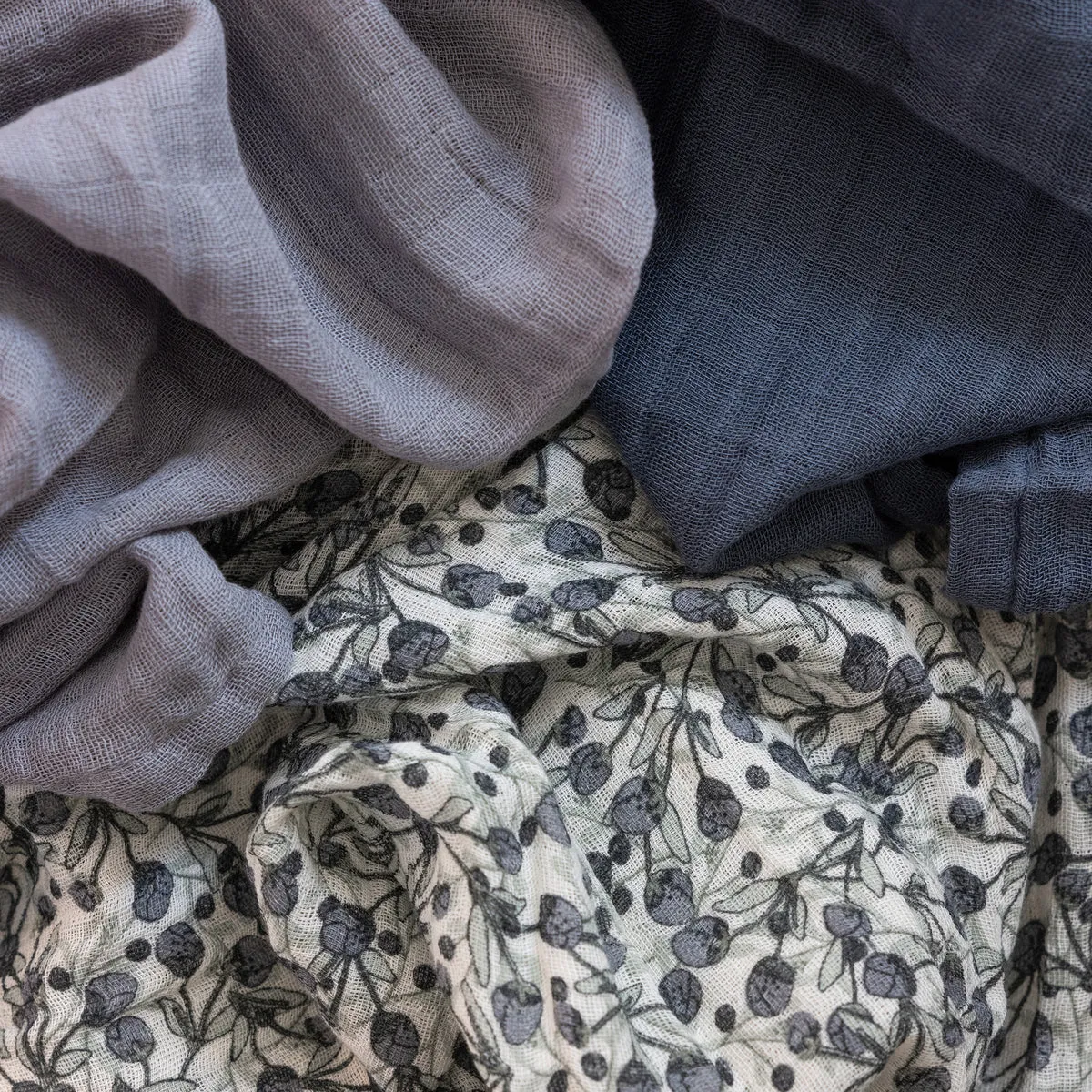 Sebra, Muslin 3 pcs, Blue Olive