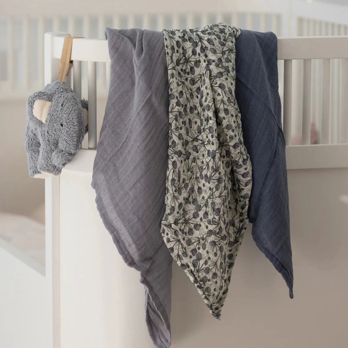 Sebra, Muslin 3 pcs, Blue Olive