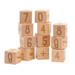 Sebra, Wooden Number Blocks, 12 pcs