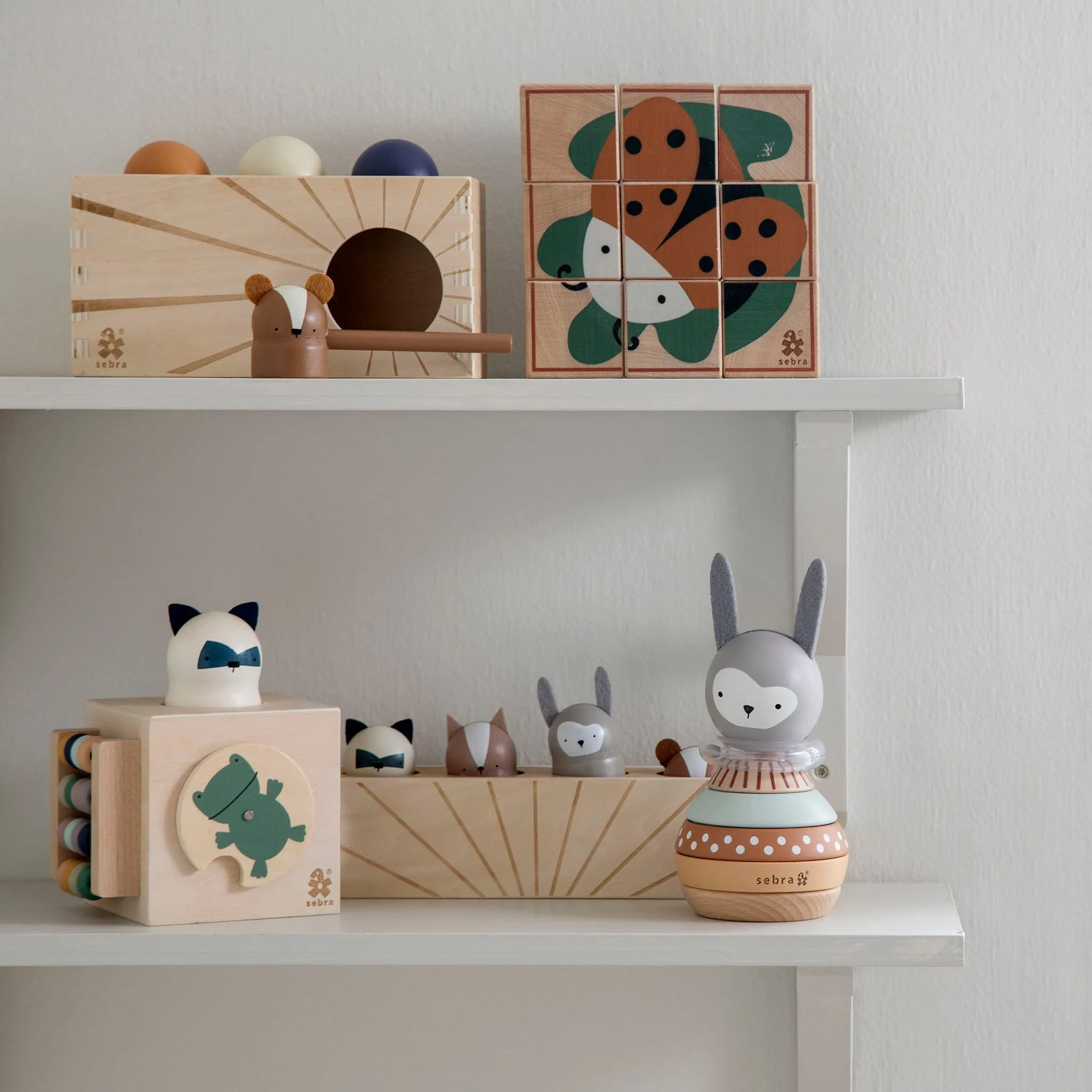 Sebra, Wooden Pop Up Interactive Toy