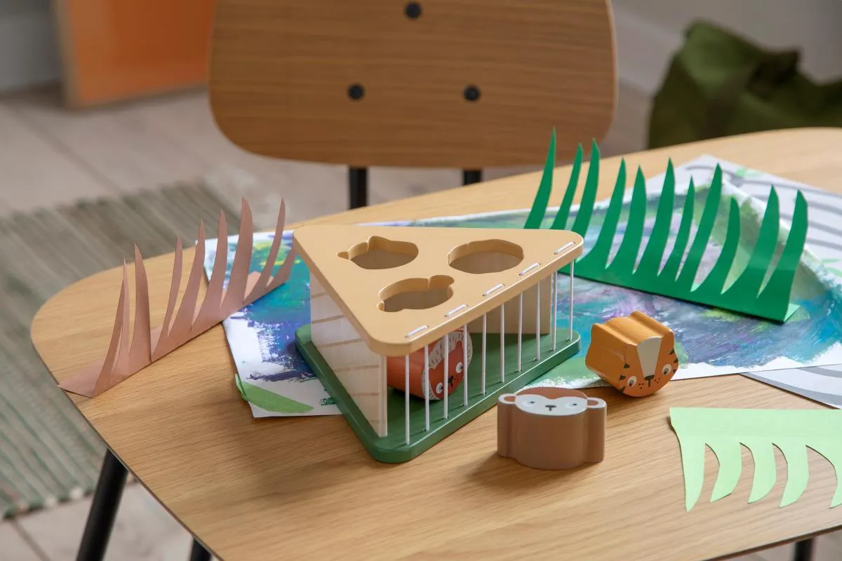 Sebra, Wooden Shape Sorter, Safari