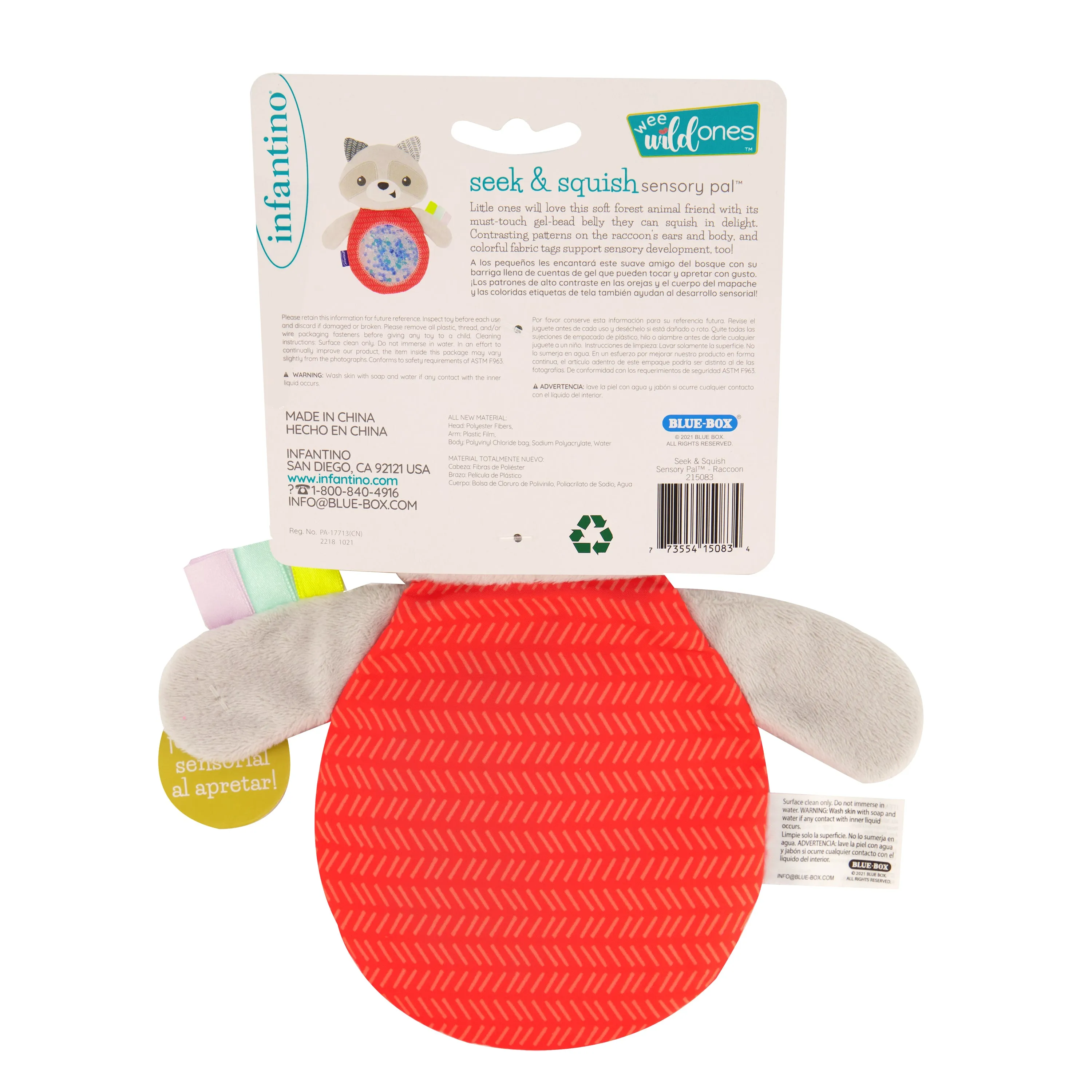 SEEK & SQUISH SENSORY PAL™ Raccoon