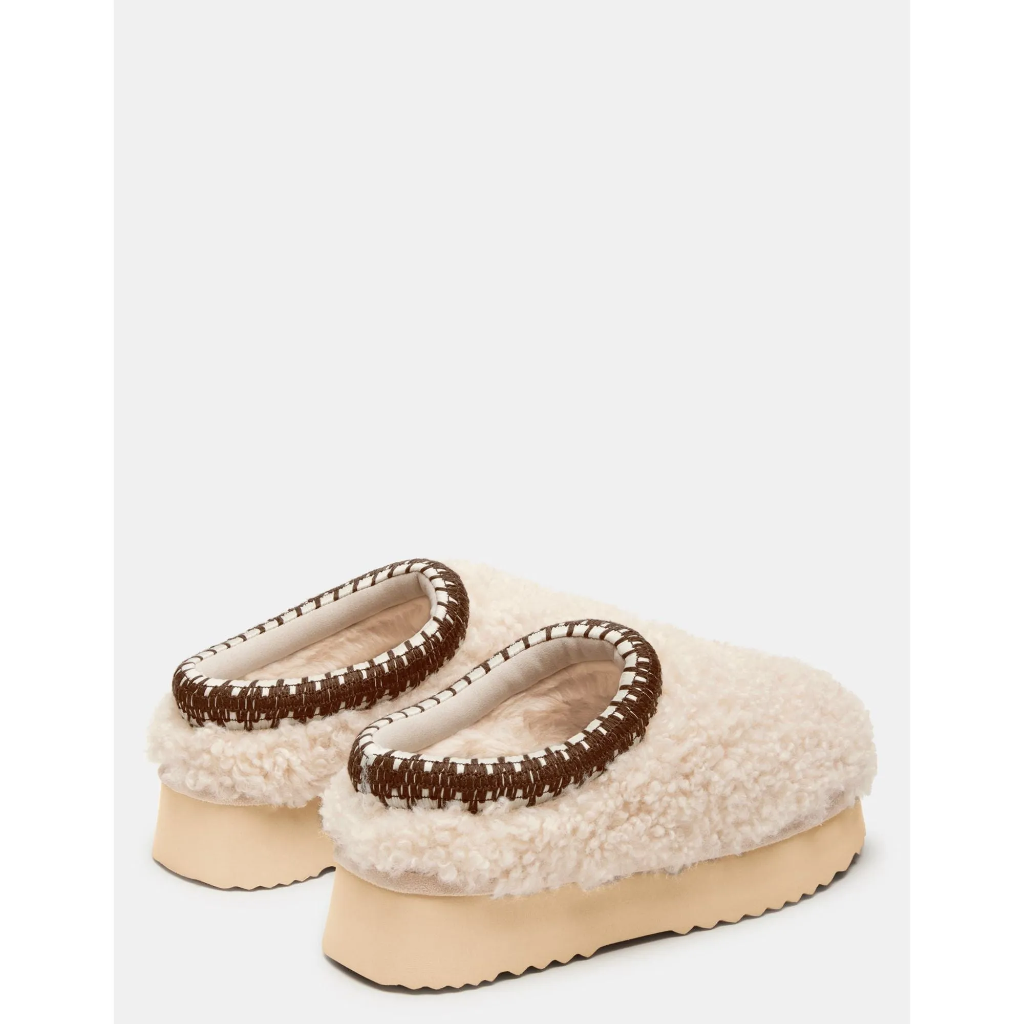 Selena Faux Shearling Natural
