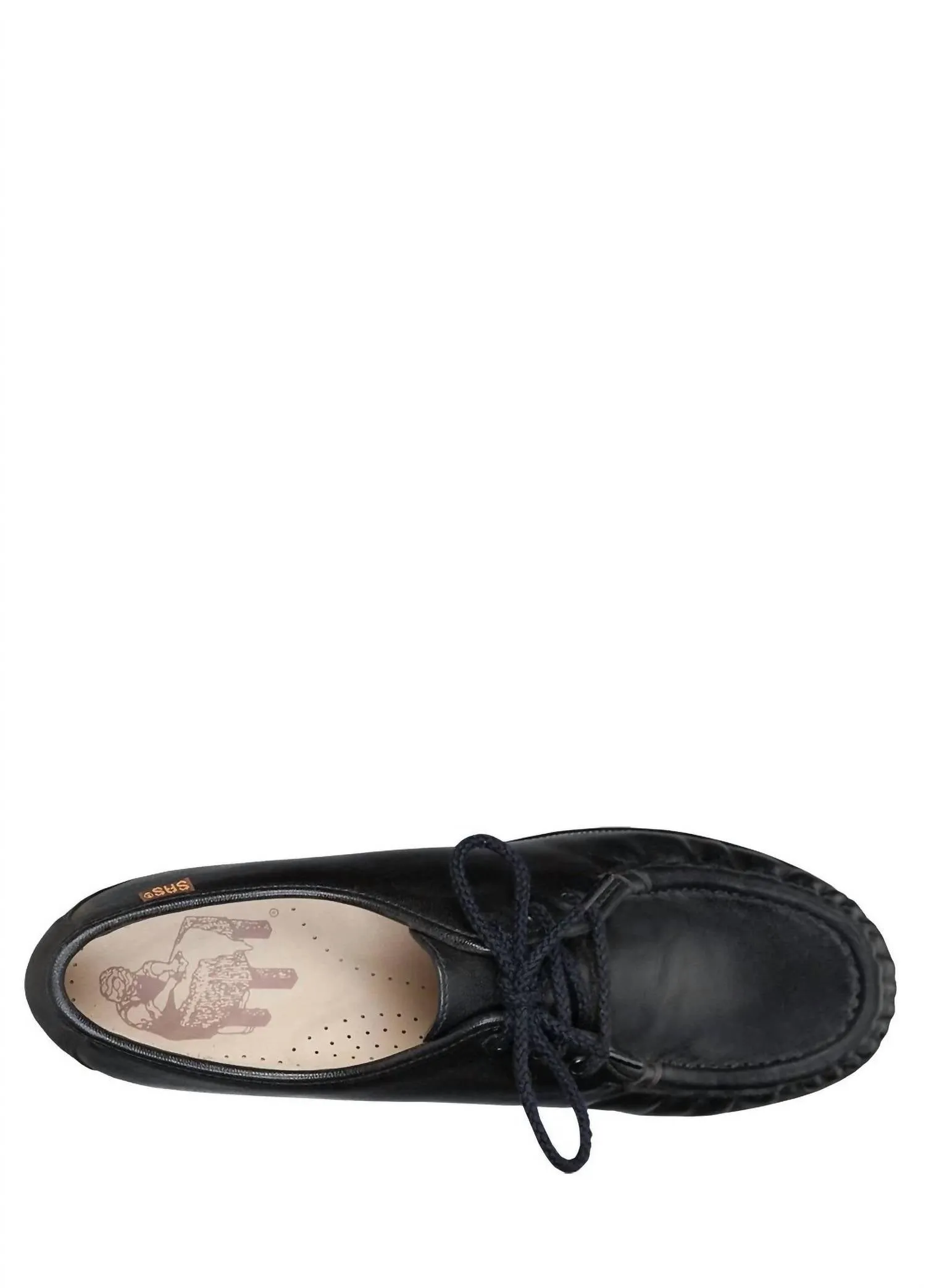 Siesta Lace Up Loafer - Medium In Black