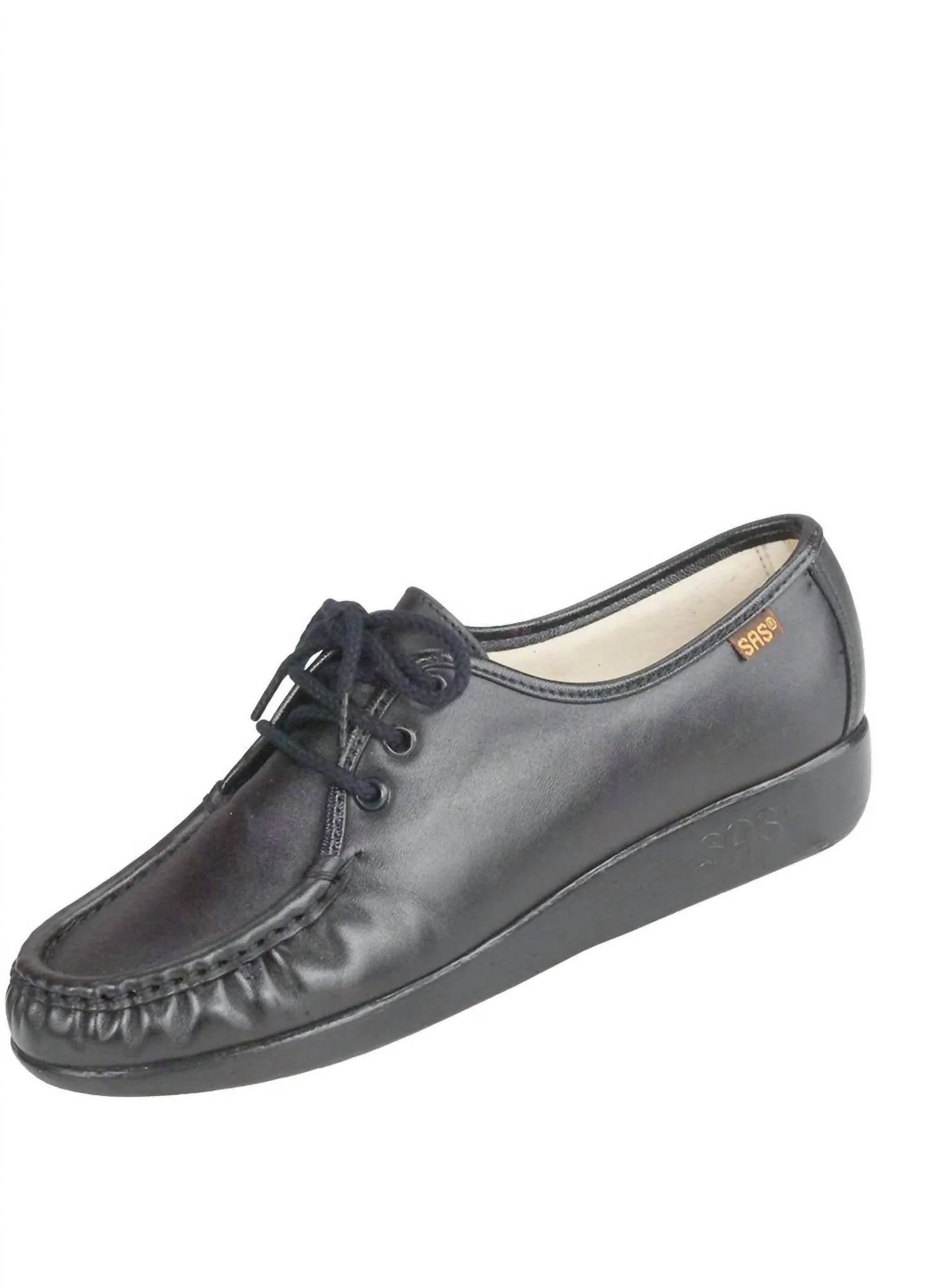 Siesta Lace Up Loafer - Medium In Black