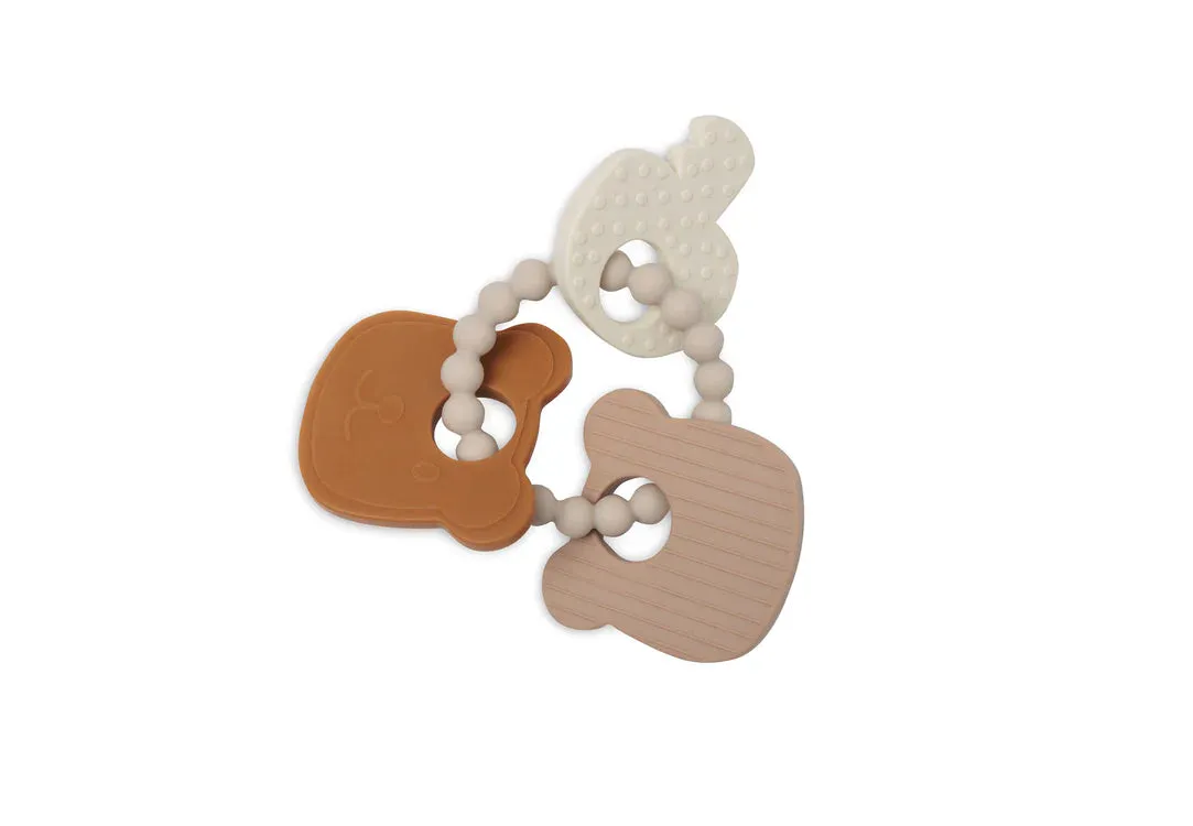 Silicon Teething Ring Keychain Teddy bear
