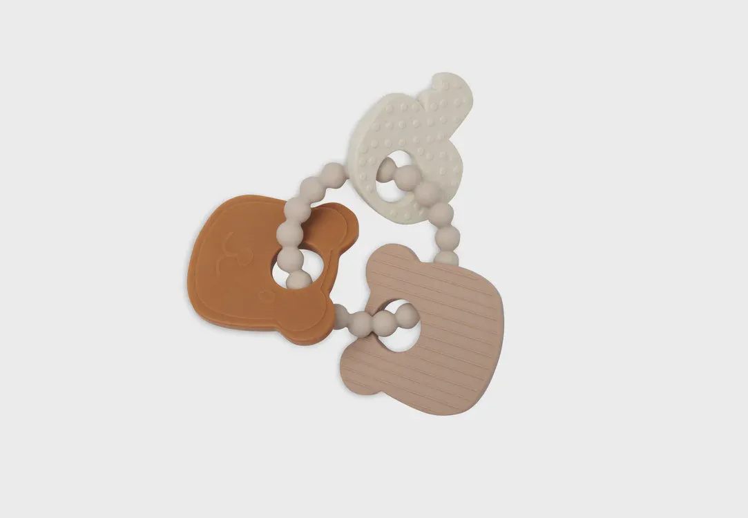 Silicon Teething Ring Keychain Teddy bear