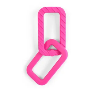 Silicone Chain Link Teething Ring - Fuchsia