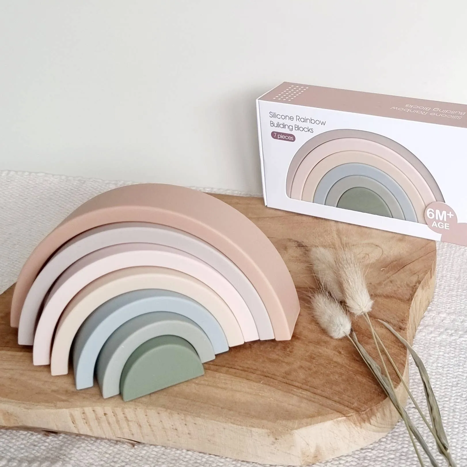 Silicone sensory stacking toy Rainbow - Earth