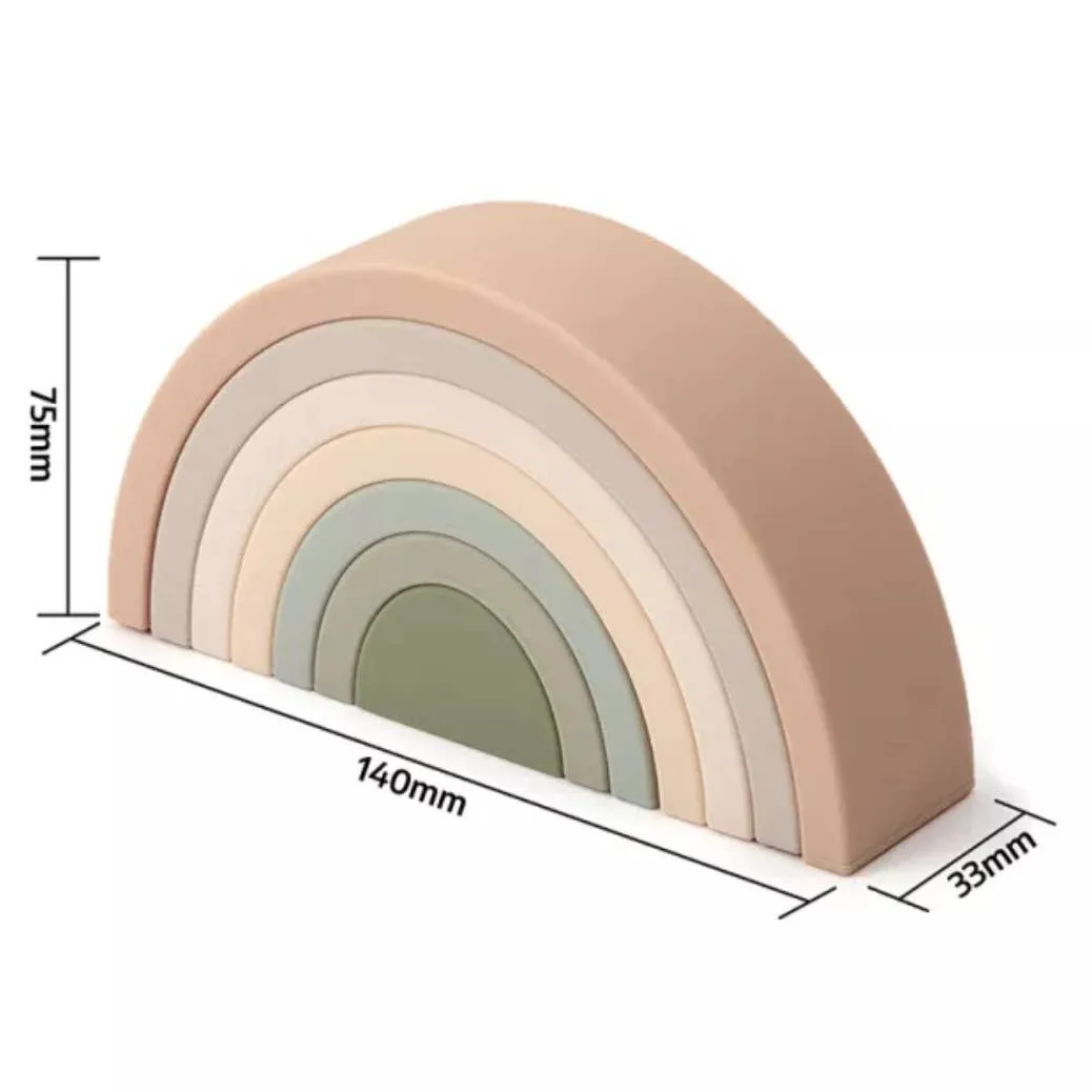 Silicone sensory stacking toy Rainbow - Earth