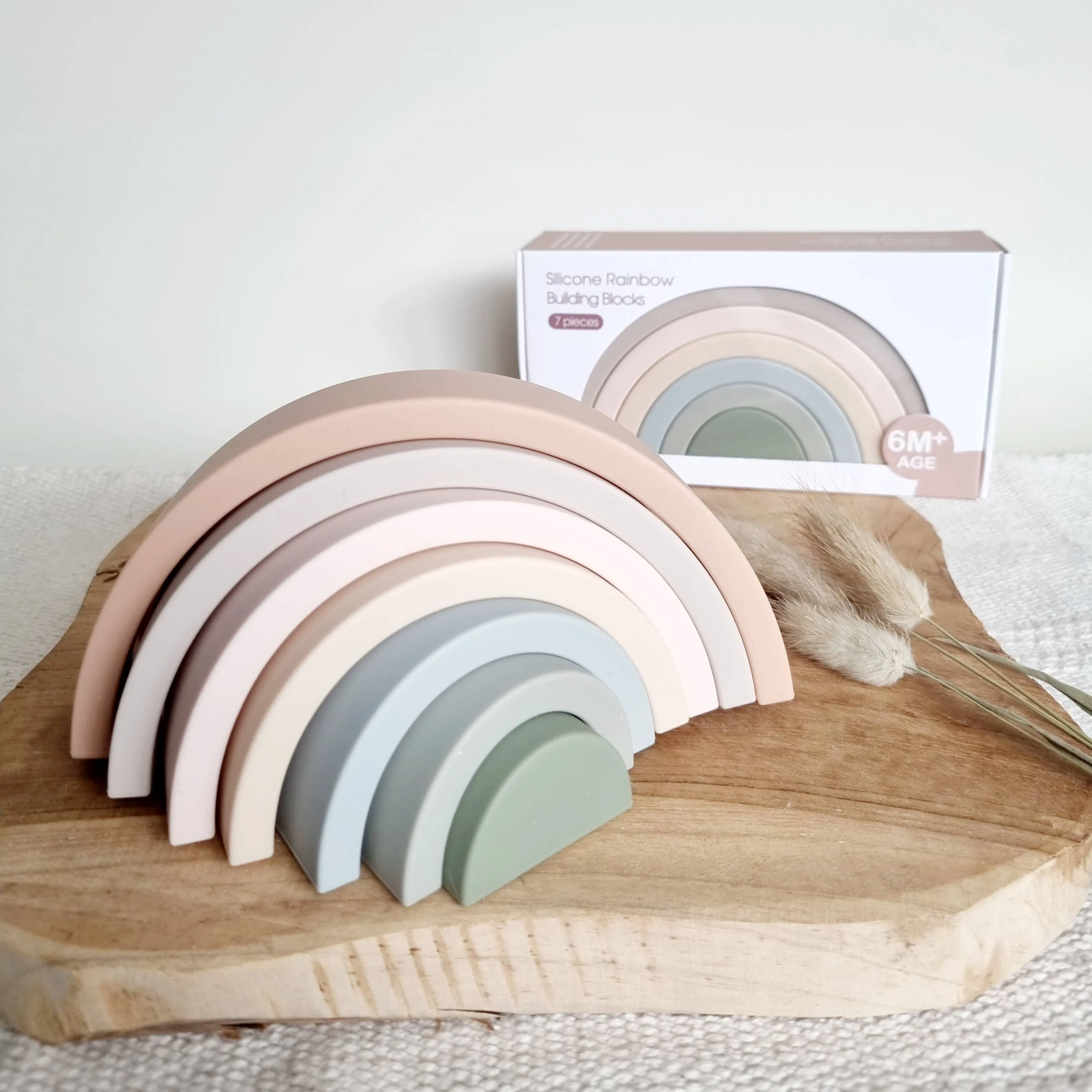 Silicone sensory stacking toy Rainbow - Earth