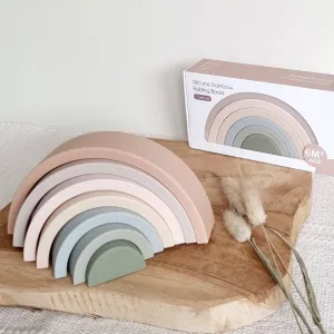 Silicone sensory stacking toy Rainbow - Earth