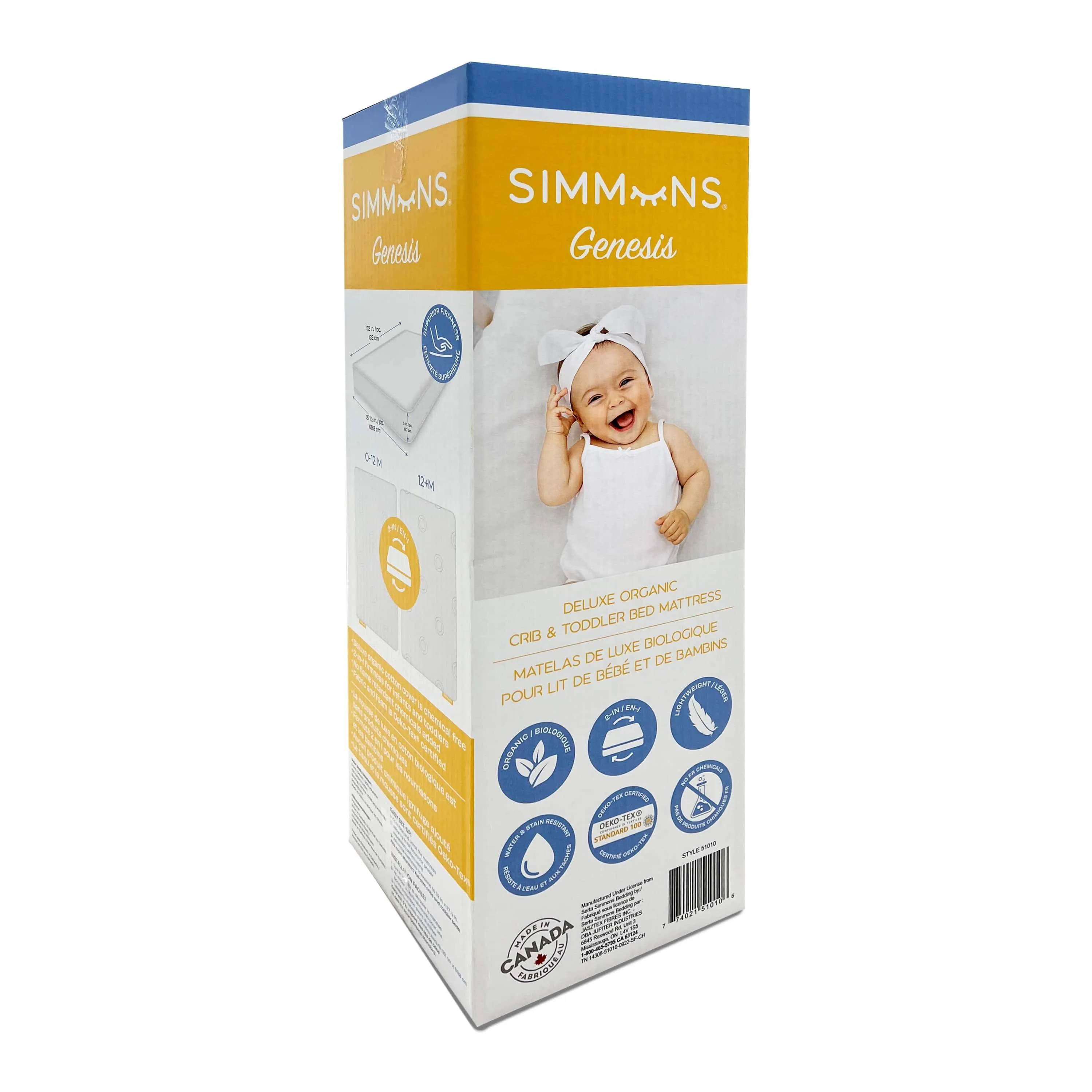 Simmons GENESIS Organic Crib Mattress Babykids Simmons