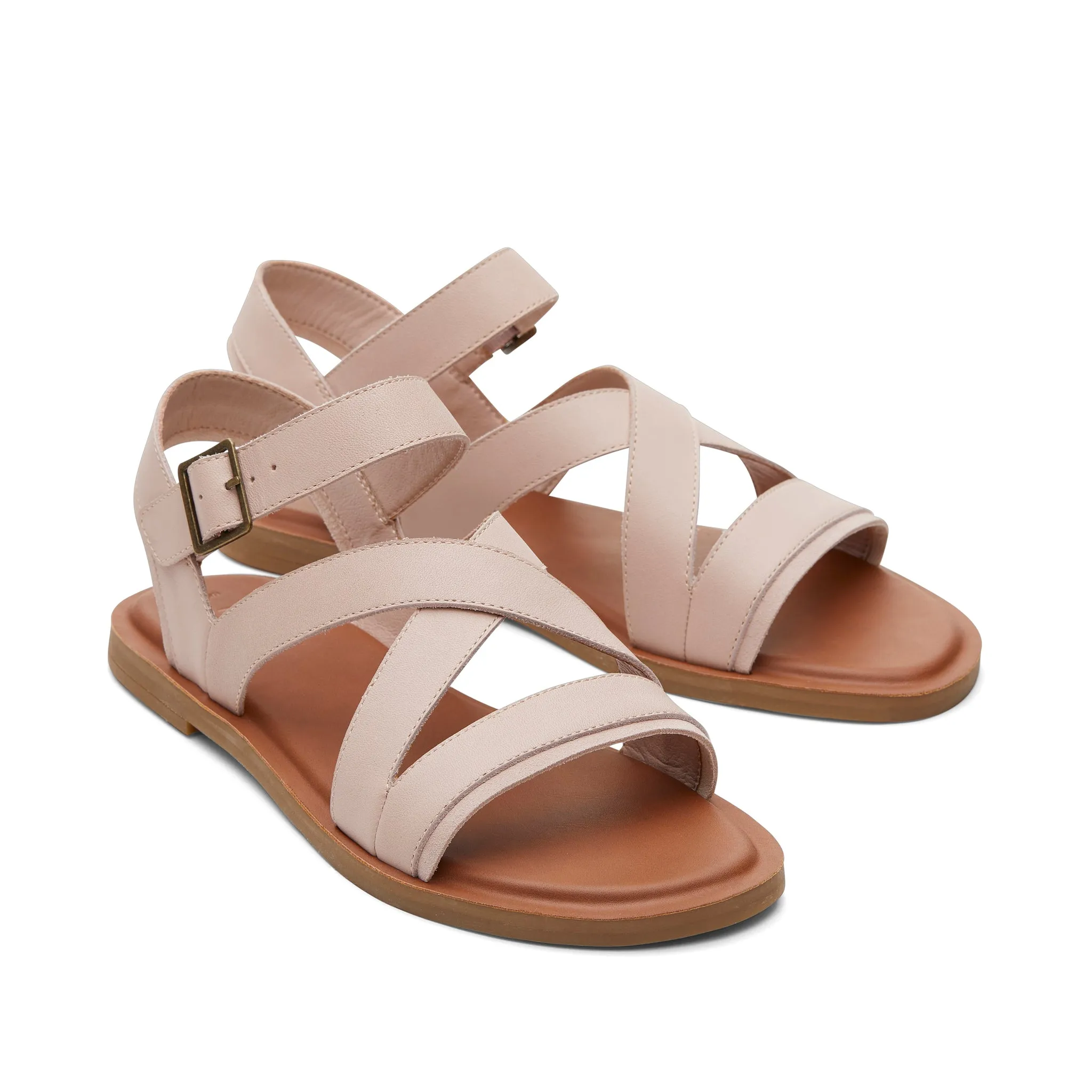Sloane Pink Leather Strappy Sandal
