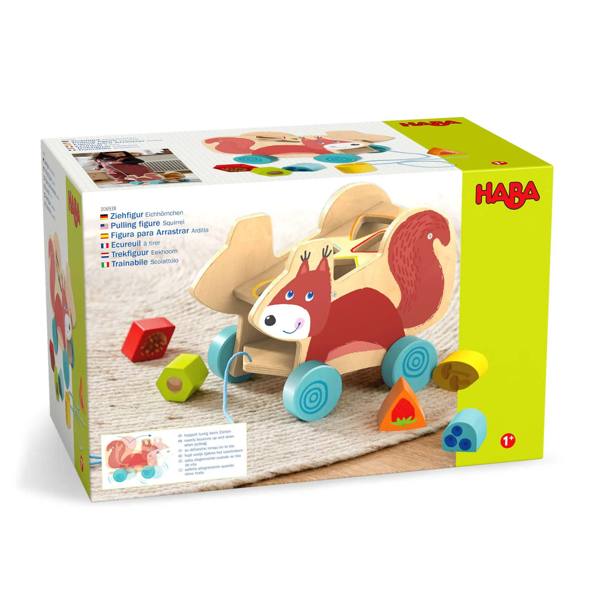 Squirrel Pull Along Toy Sorting Box