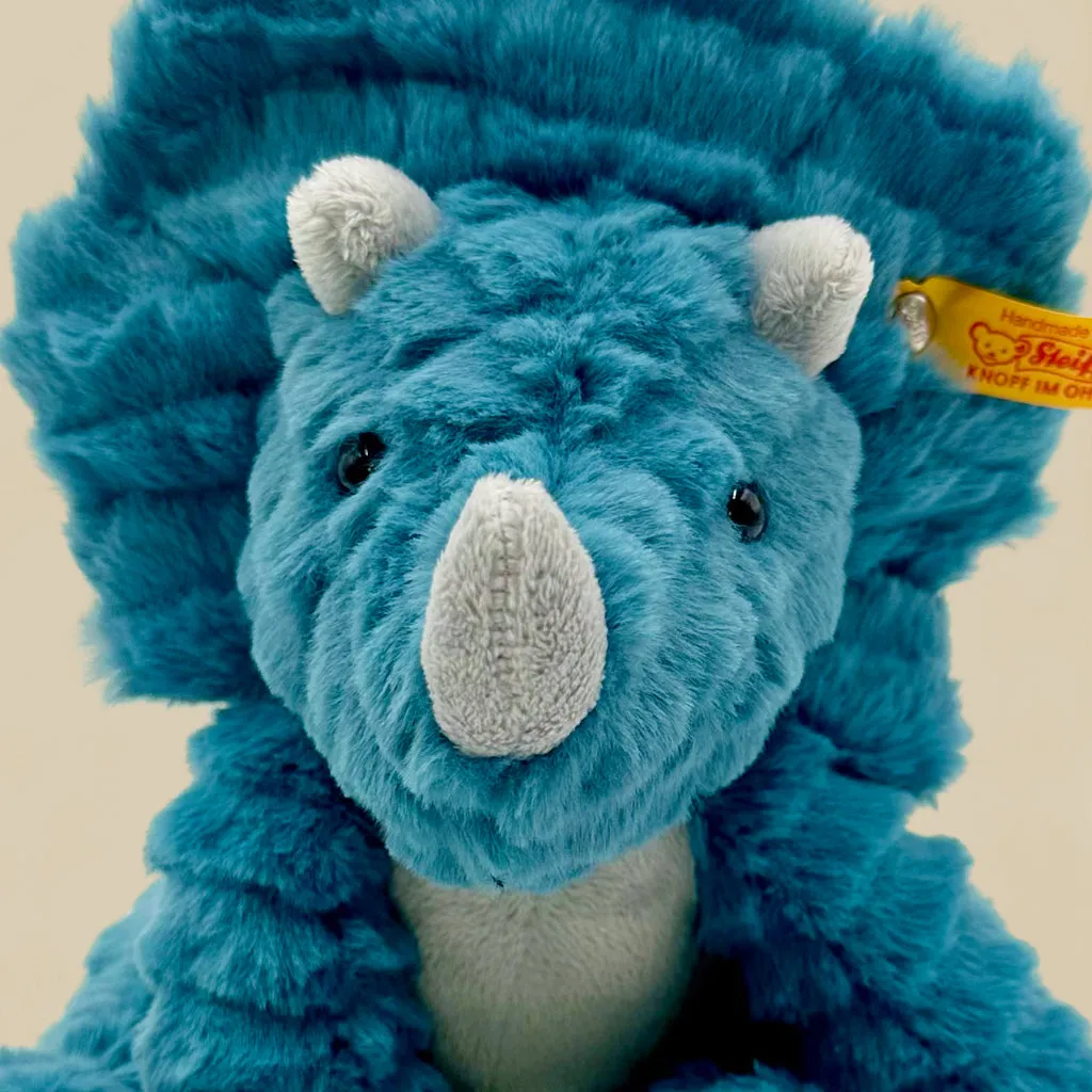 Steiff Soft Cuddly Friends Dixi Triceratops Dinosaur Soft Toy