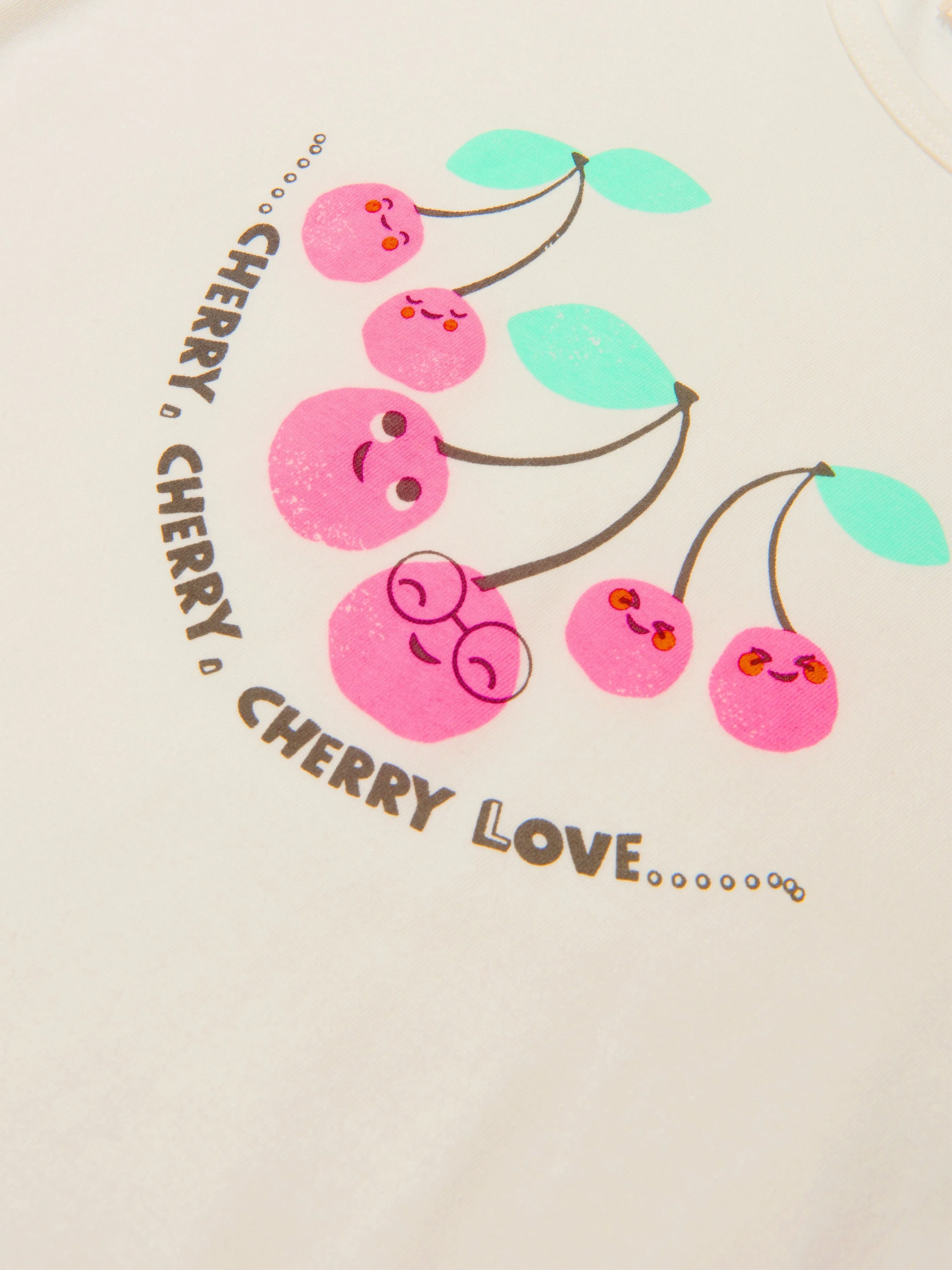 The Bonnie Mob Girls Organic Cotton Cherry Print T-Shirt