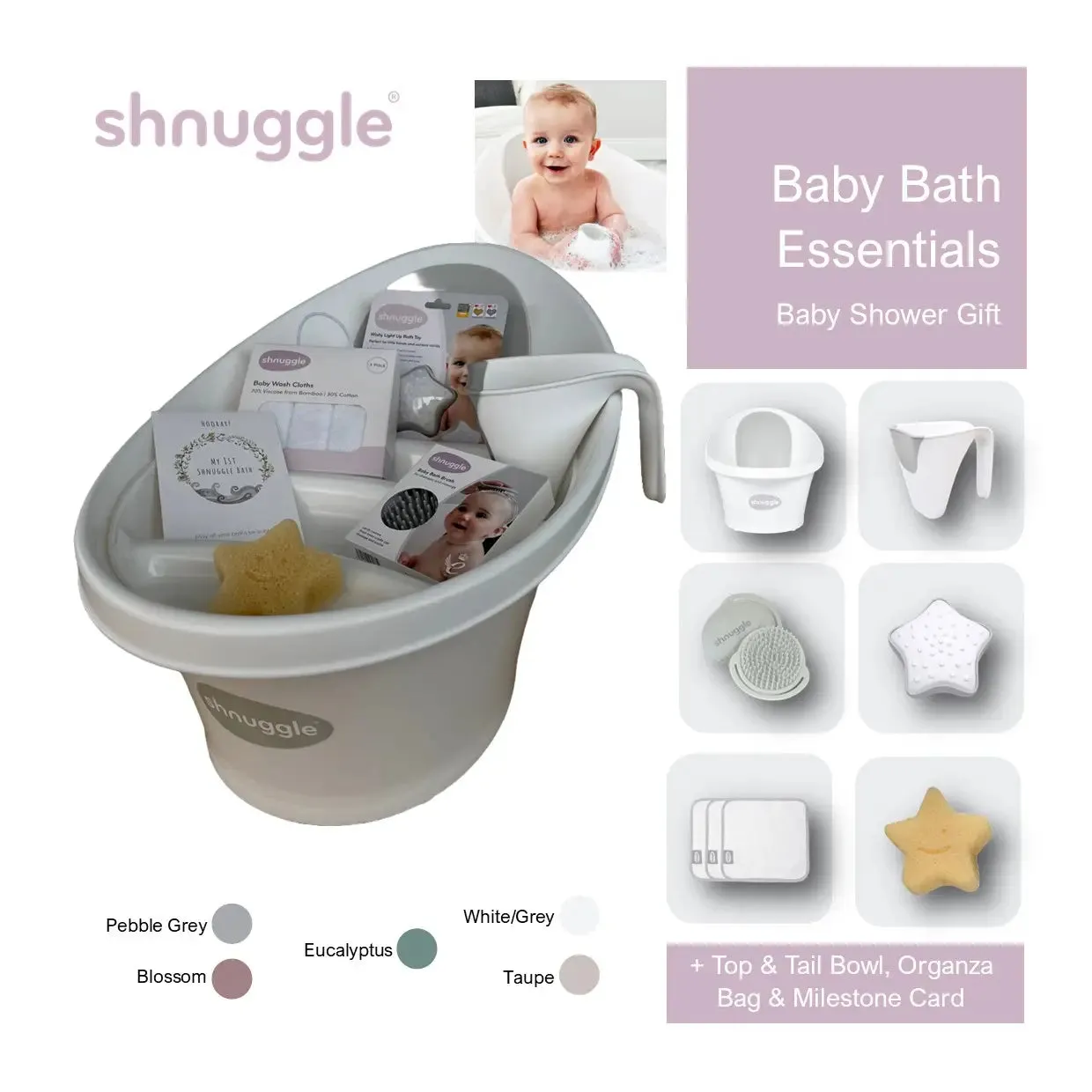 The Shnuggle Baby Bath Bundle, Babyshower Gift