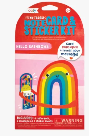 Tiny Tadas! Hello Rainbows Note Card & Sticker Set