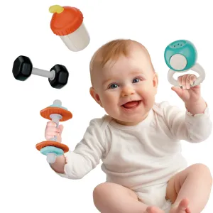 Tiny Wonders™ Baby Rattles and Teether Set, 4pcs Gym Series