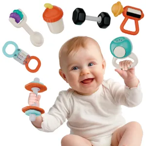 Tiny Wonders™ Baby Rattles and Teether Set, 7pcs Gym Series