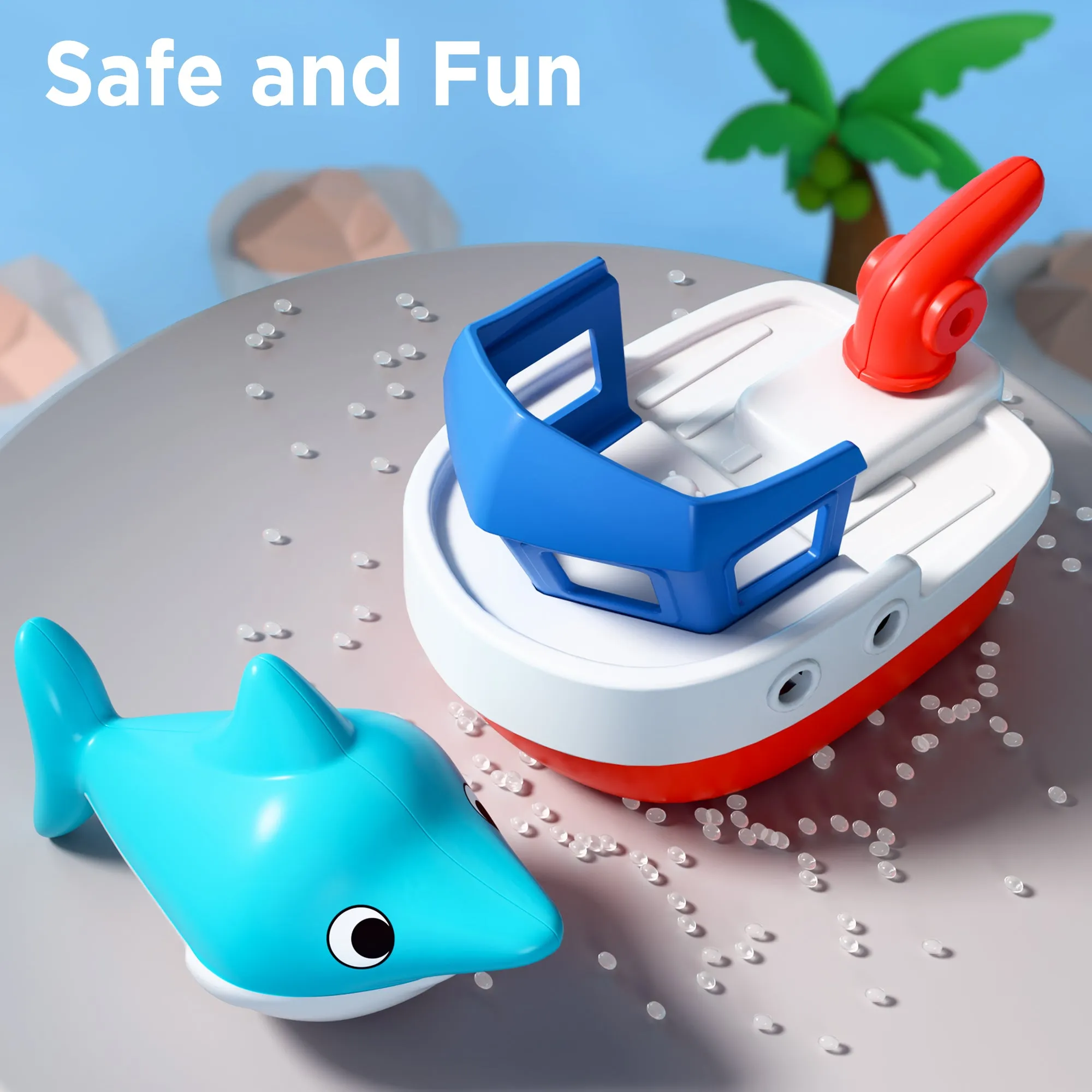 Toddler Boat Bath Toys, Baby Bathtub Shower Toy Set