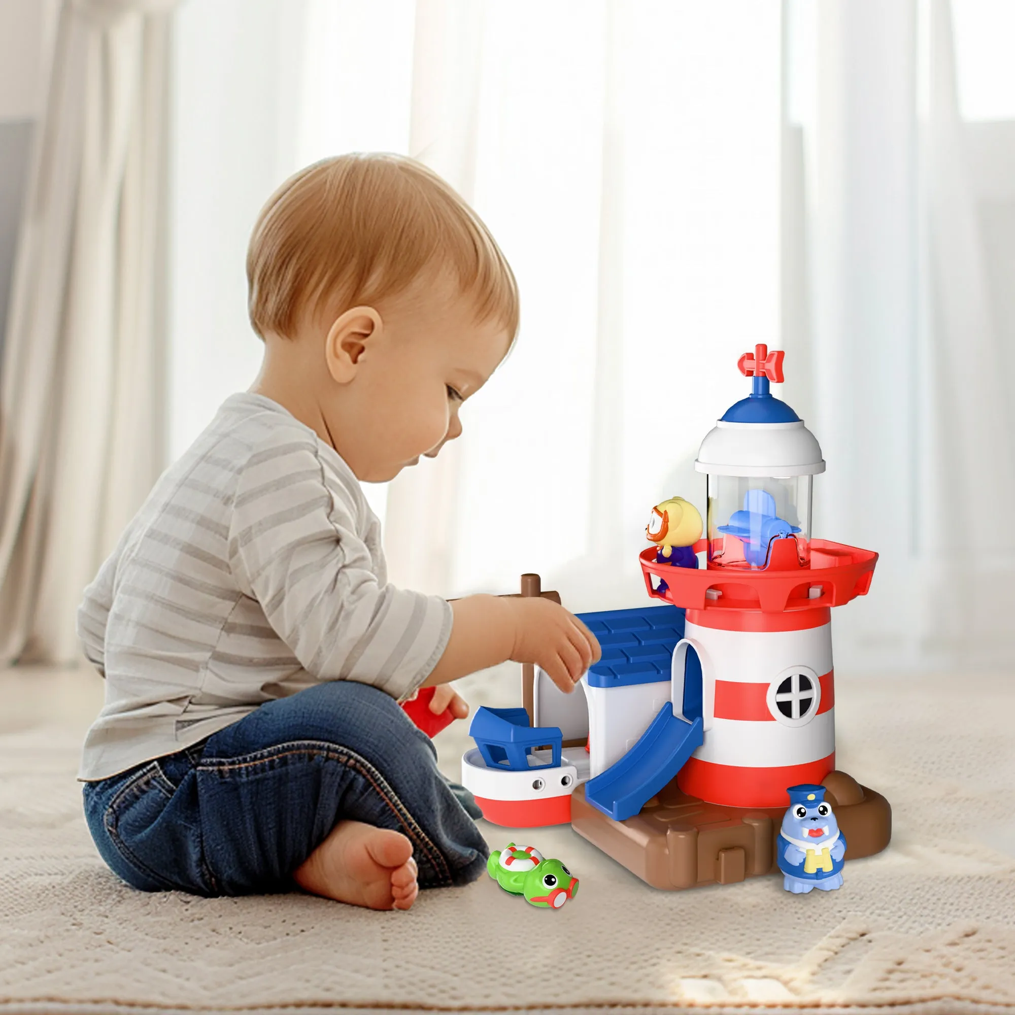 Toddler Lighthouse Bath Toys, Baby Bathtub Shower Toy