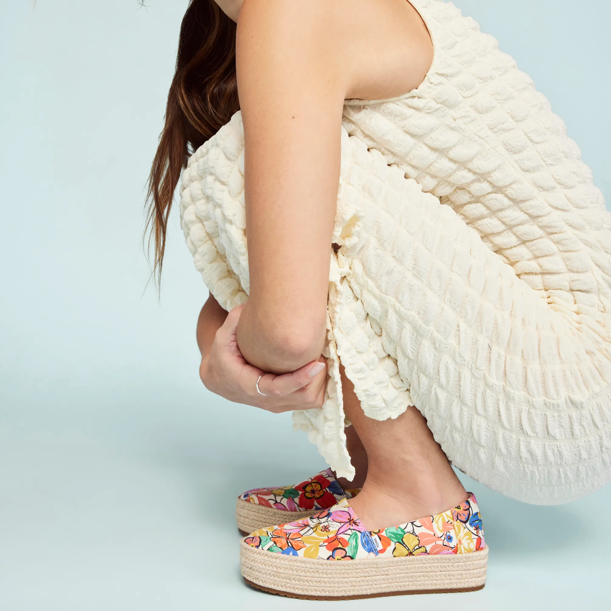 Valencia Painted Floral Platform Espadrille
