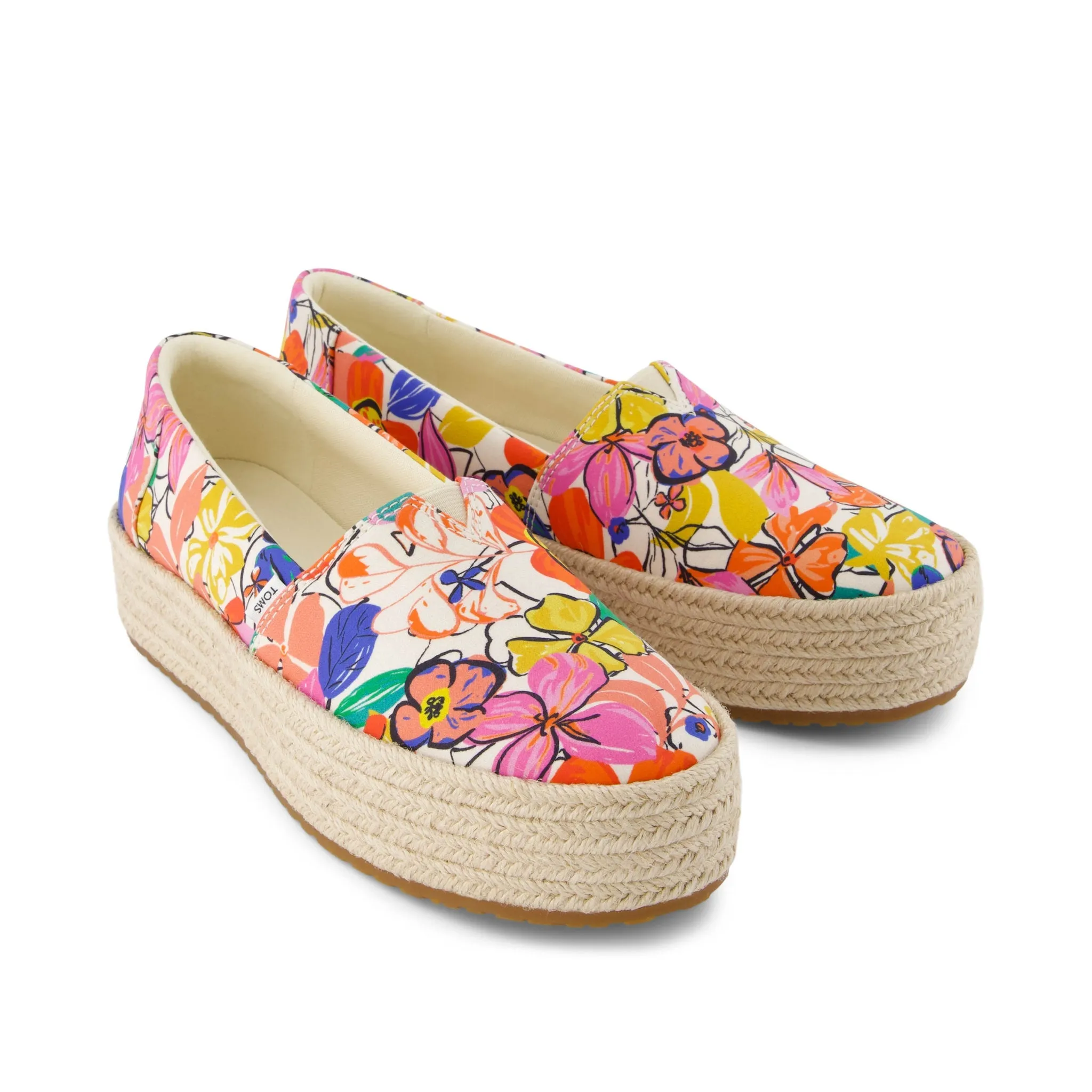 Valencia Painted Floral Platform Espadrille