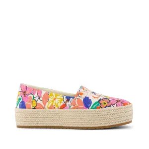 Valencia Painted Floral Platform Espadrille