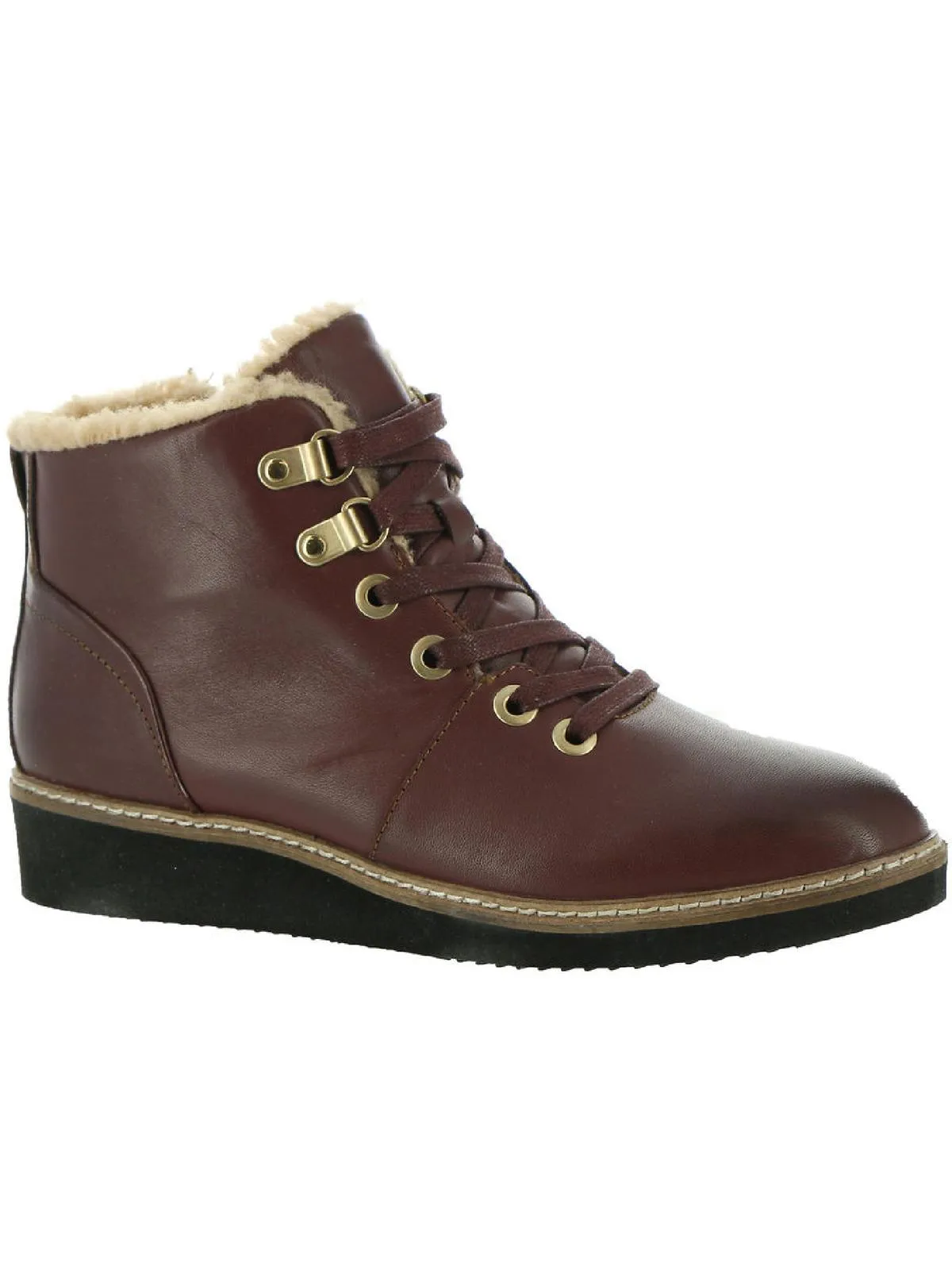 Wilcox Womens Leather Lace-Up Booties