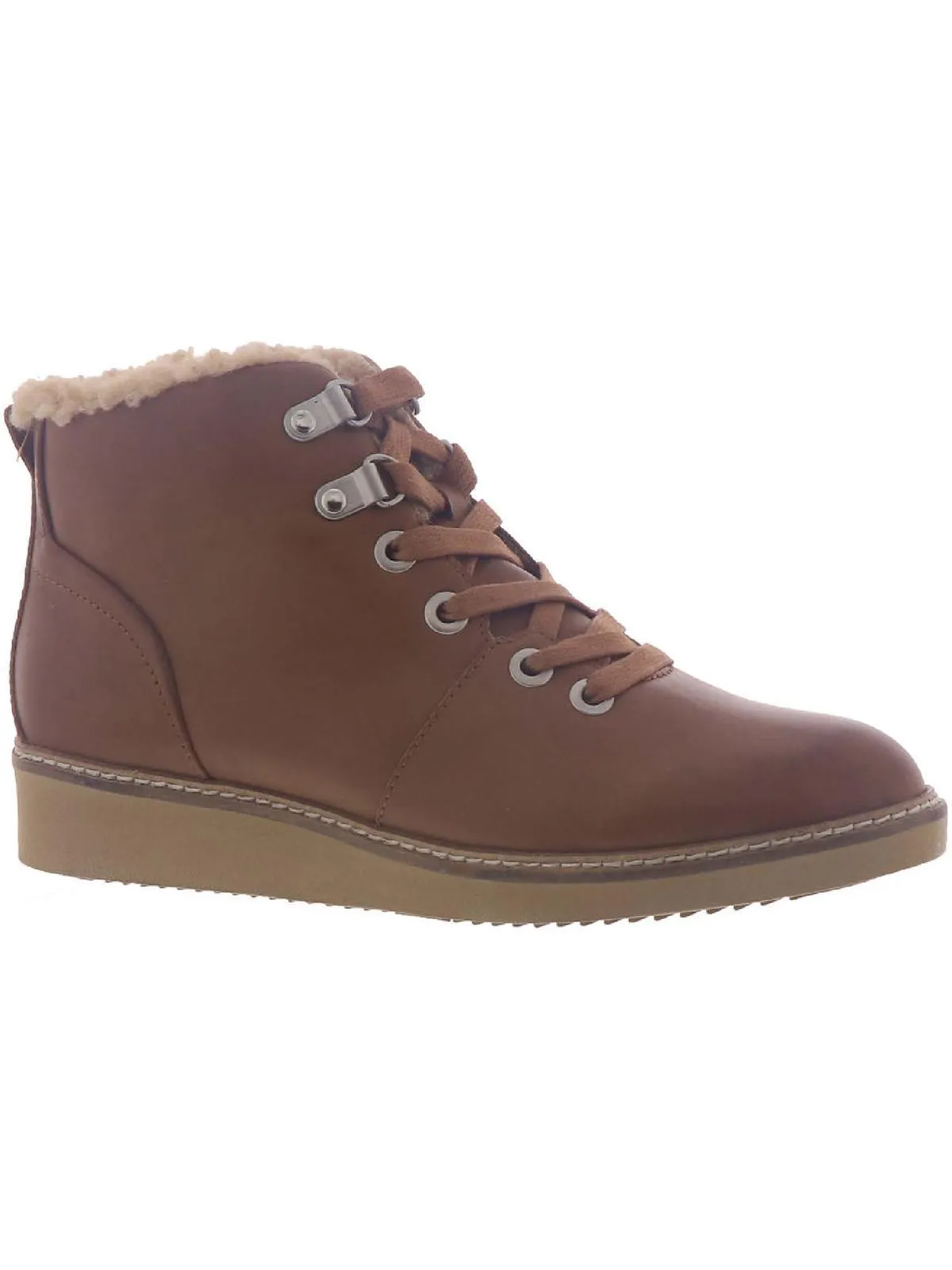 Wilcox Womens Leather Lace-Up Booties
