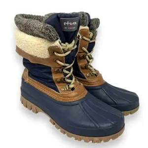 Women's Creek Boot In Navy/ Tan